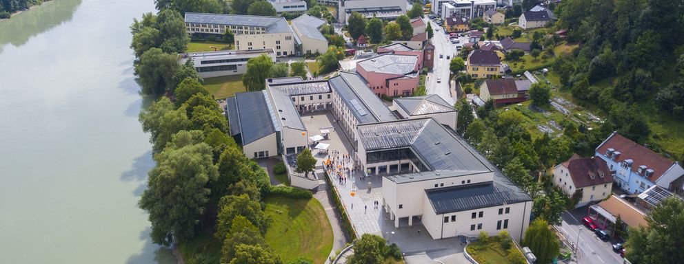 Luftbild vom Campus der Universität Passau