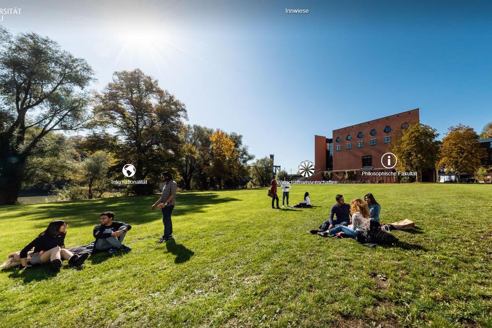 Accessible virtual campus tour: Innwiese meadow