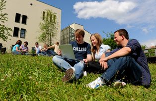 Students can revise outdoors, thanks to Wi-Fi access throughout the campus