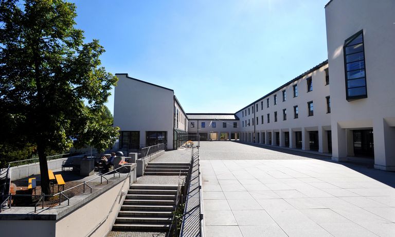 Forecourt of the cafeteria of the University of Passau
