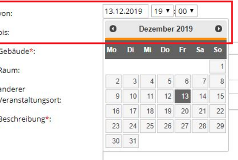 Kalendereintrag anlegen - Datum und Uhrzeit