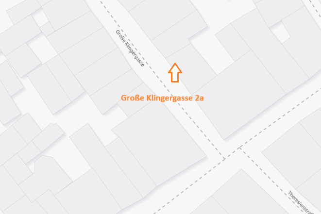 OpenStreet Map Kartenausschnitt Gro&szlig;e Klingergasse 2a, Passau