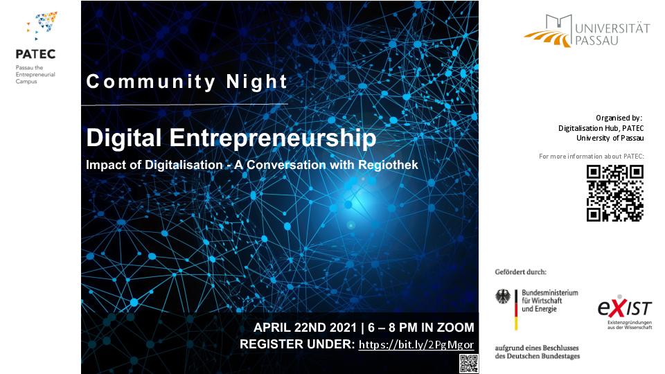 Flyer Community Night Digital Entrepreneurship