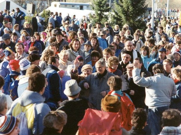 Lidsk&yacute; řetěz v Železn&eacute; Rudě