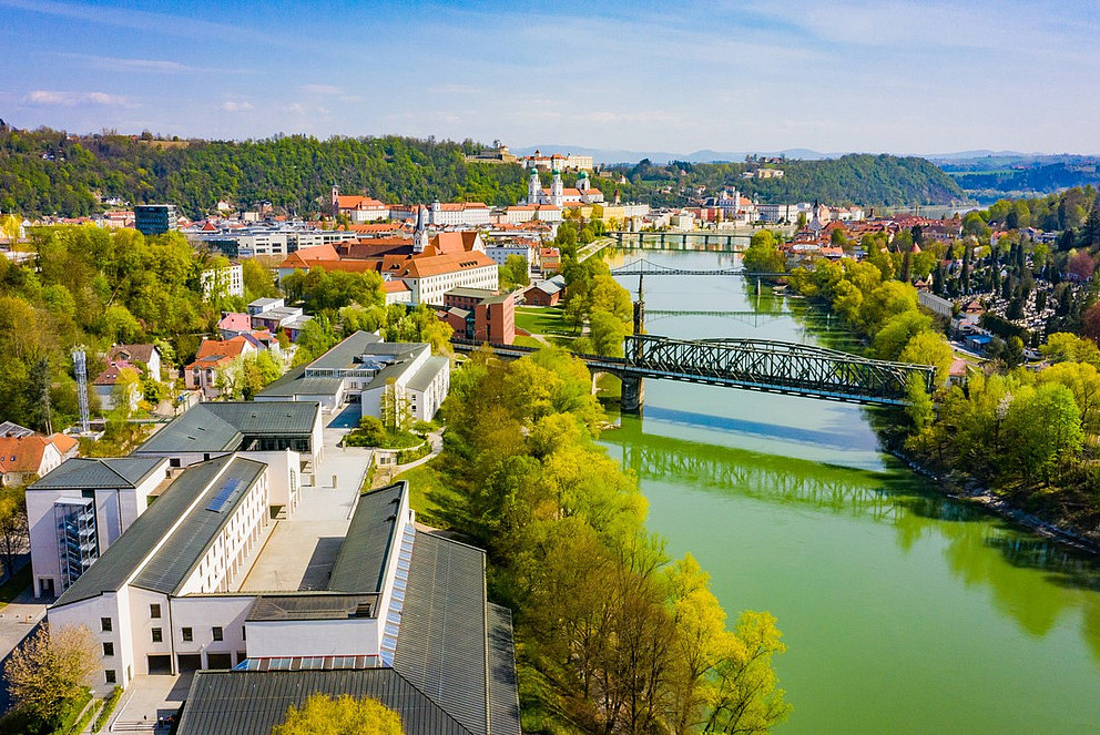 Luftbild der Universität Passau