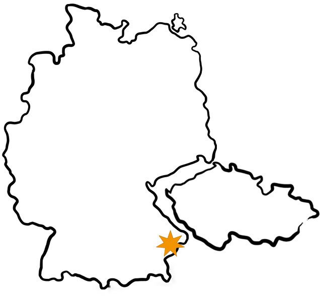 [Translate to Tschechisch:] Karte Deutschland / Tschechien