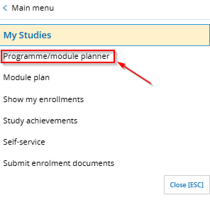 Programme/Module Planner