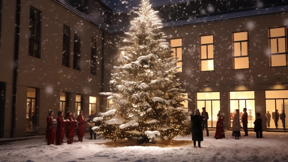 Mensaplatz der Uni Passau (KI-generiert)