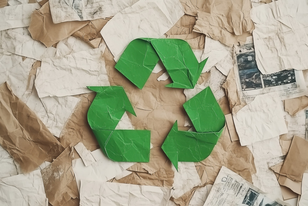 Symbolbild Recyclingpapier, Foto: Adobe Stock