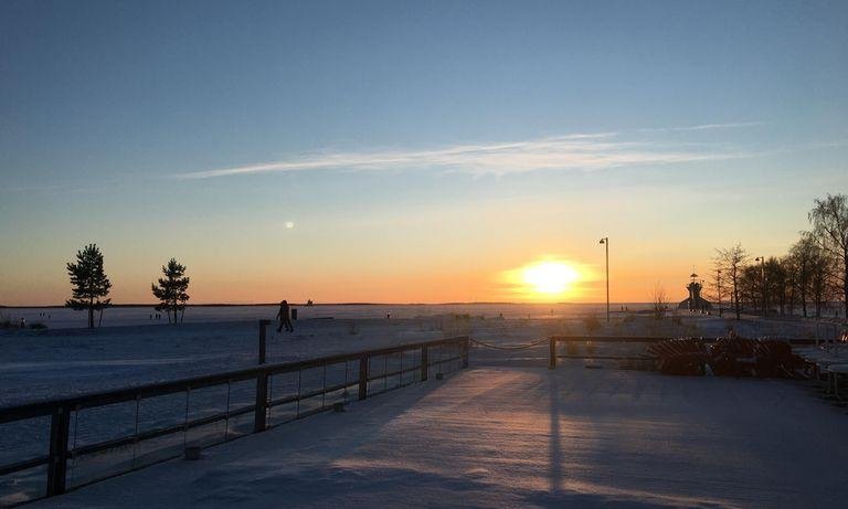 Sonnenuntergang in Oulu