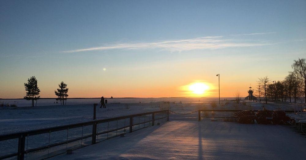 Sonnenuntergang in Oulu