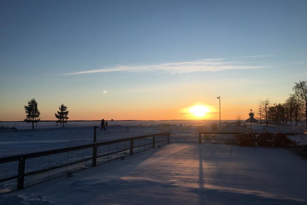 Sonnenuntergang in Oulu