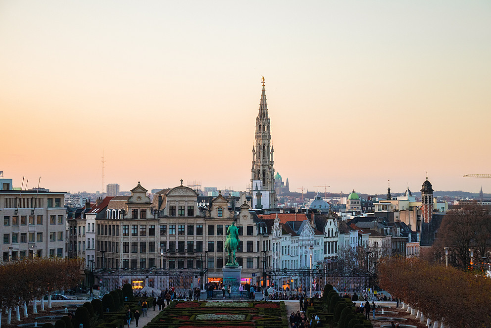 Sonnenuntergang in Brüssel