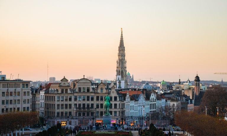 Sonnenuntergang in Brüssel