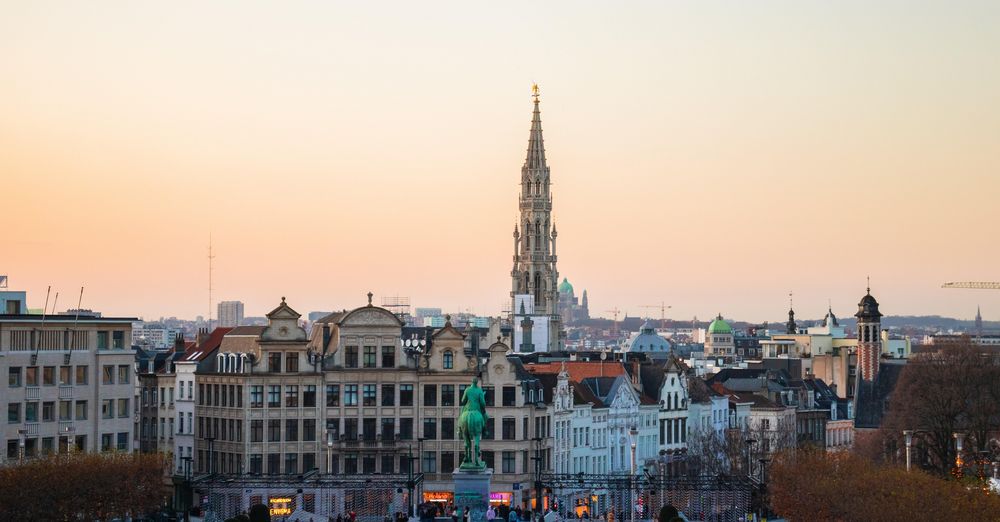 Sonnenuntergang in Brüssel
