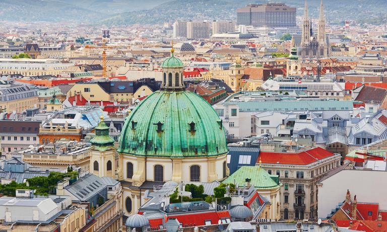 Die Hauptstadt Österreichs von oben 