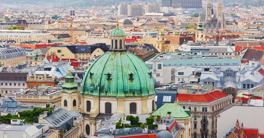Die Hauptstadt Österreichs von oben 