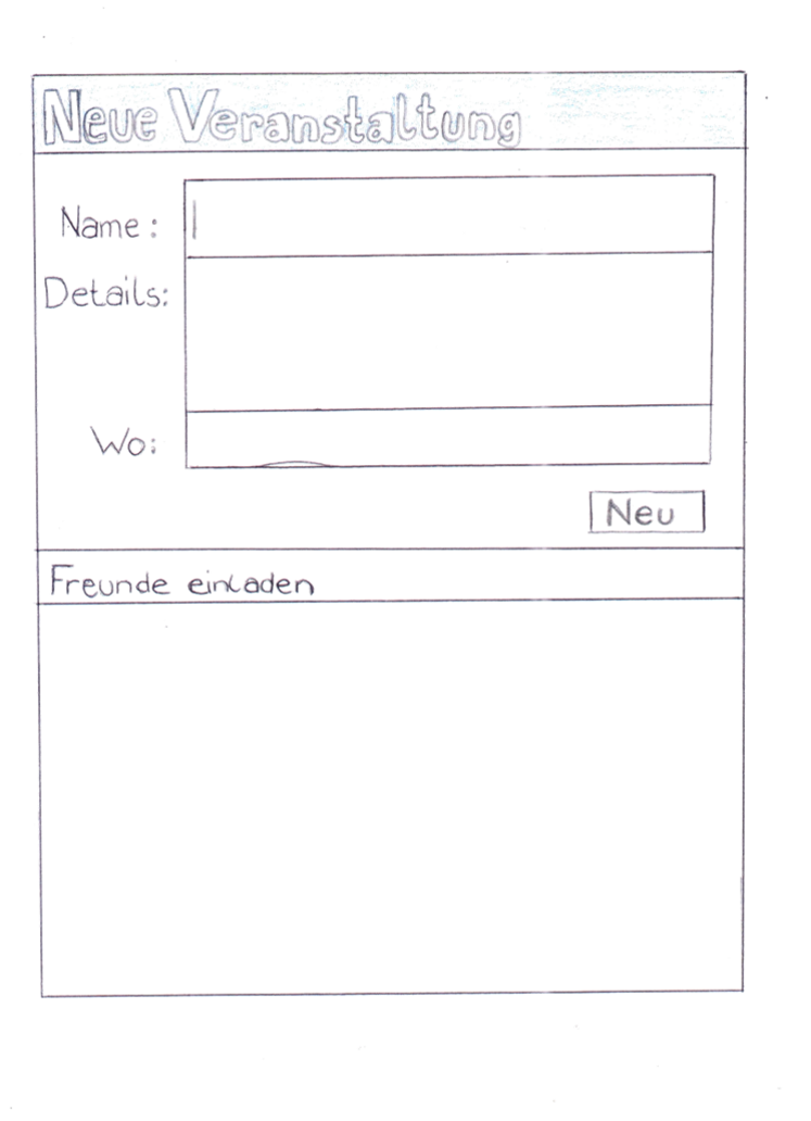 Erstellung Veranstaltungs-Profil