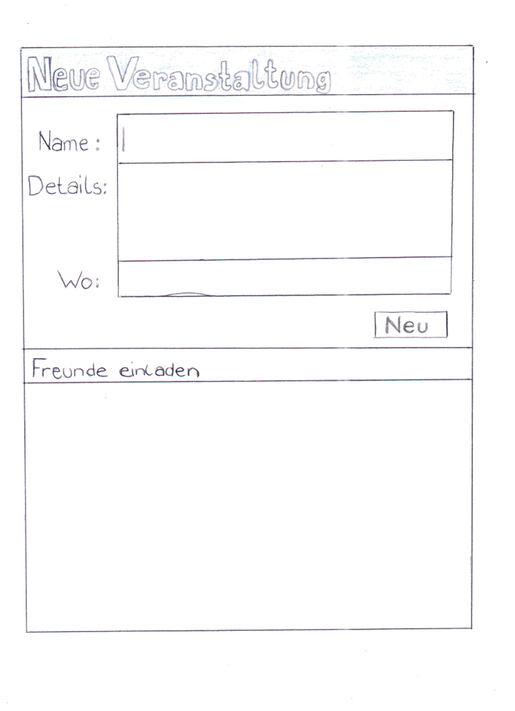 Erstellung Veranstaltungs-Profil