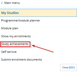 Study achievements