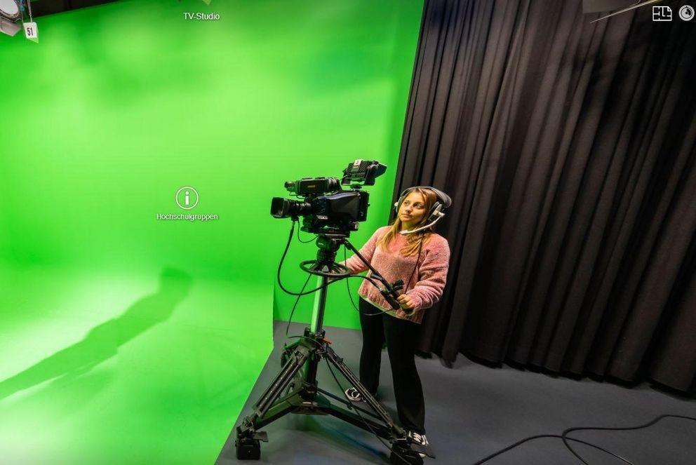 Accessible virtual campus tour:  TV studio