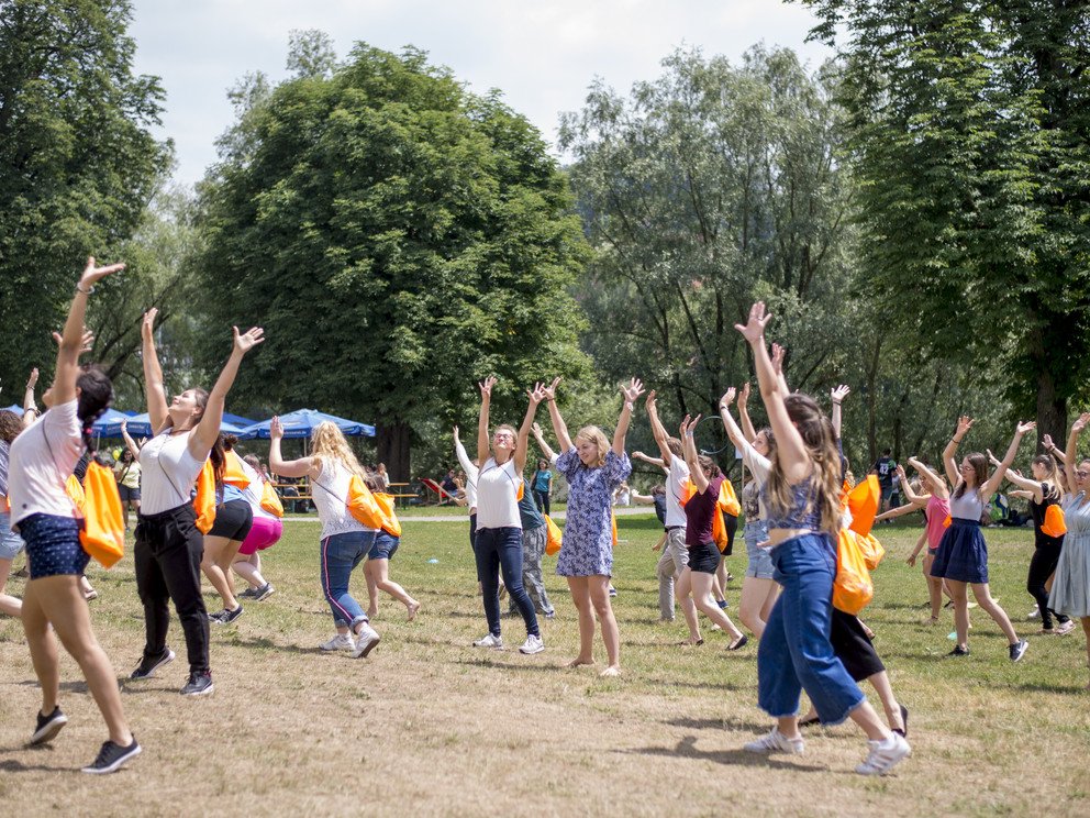 Flashmob auf der Innwiese