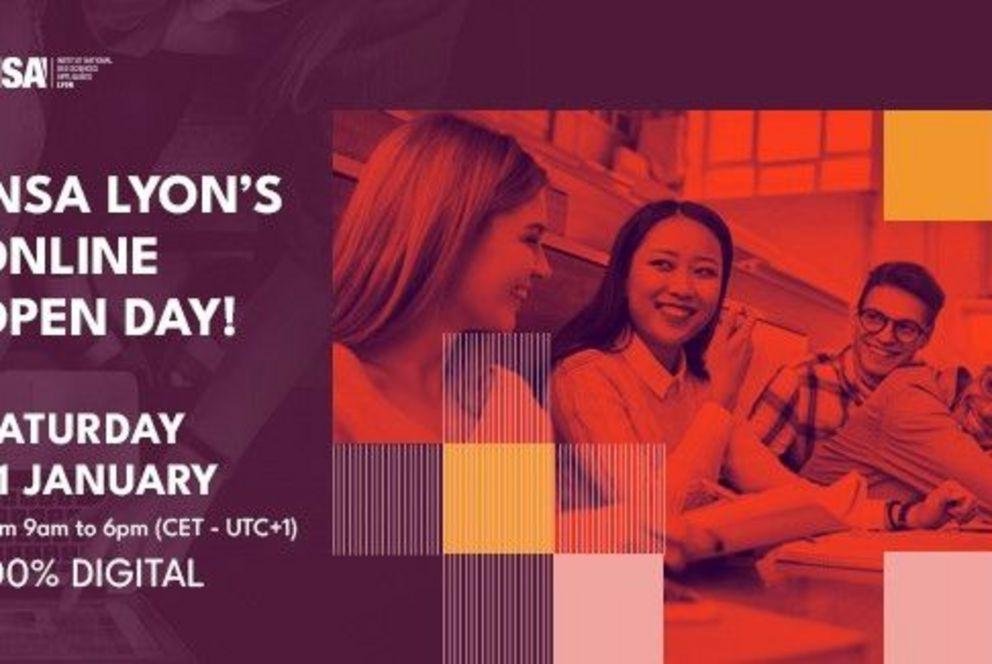 INSA Lyon’s Online Open Day! Saturday 21 January from 9am to 6pm 