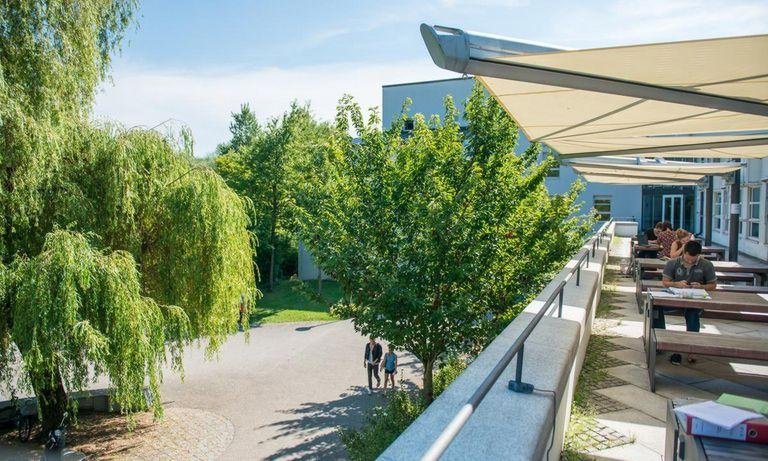 A terrace on the campus