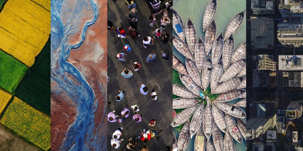 Lecture Series on Habitability - collection of symbolic pictures from Adobe Stock showing different landscapes.