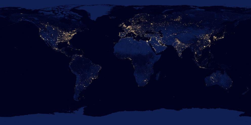 NASA Earth Observatory image by Robert Simmon, using Suomi NPP VIIRS data provided courtesy of Chris Elvidge (NOAA National Geophysical Data Center). Suomi NPP is the result of a partnership between NASA, NOAA, and the Department of Defense. Caption by Mike Carlowicz.