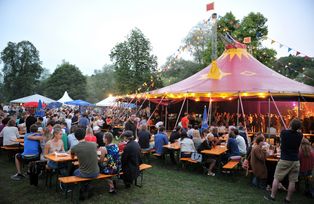 The JuniWiesn festival on the Innwiese meadow