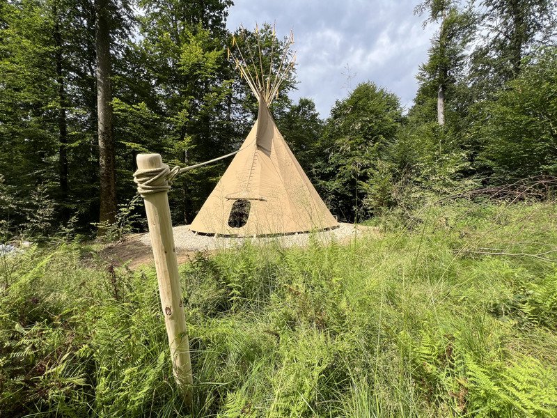 Tipi im Neuburger Wald; Foto: Universität Passau