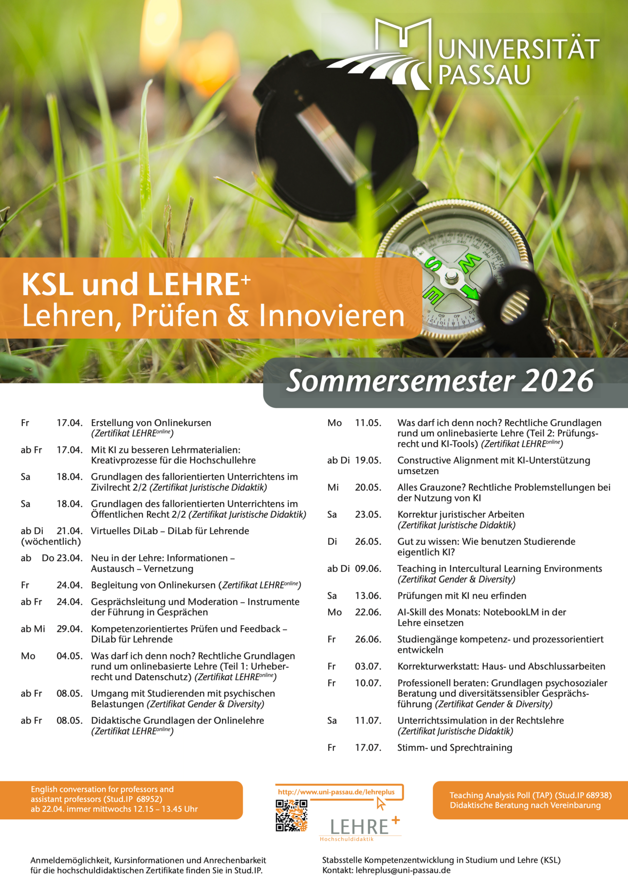 LEHRE⁺-Programm Sommersemester 2026