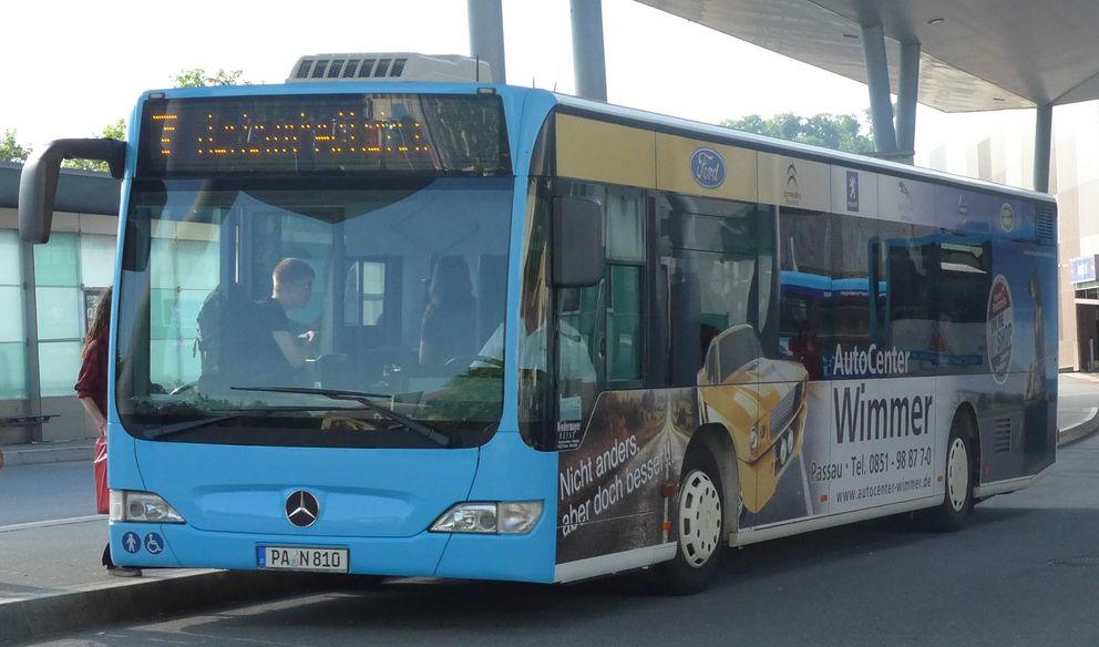 A blue VBP bus