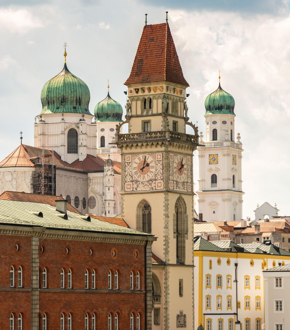 Photo of some of Passau's historical landmarks