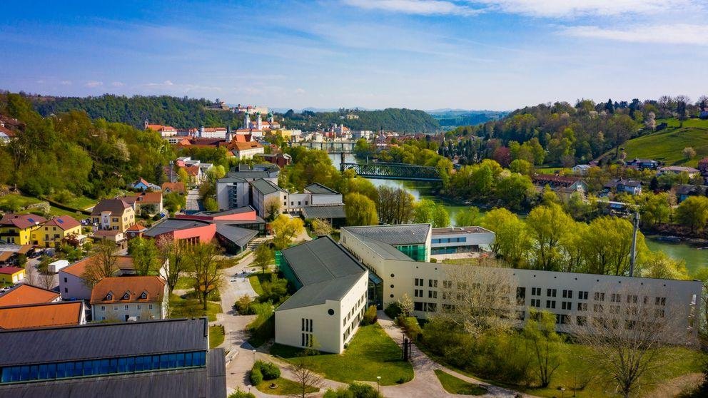 Luftbild vom Campus der Universität Passau