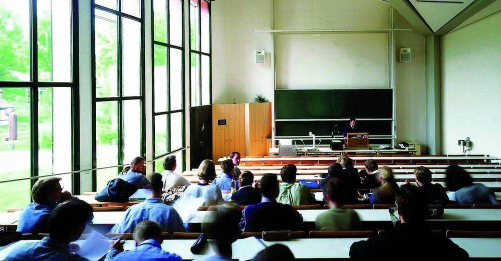 Students attending a lecture