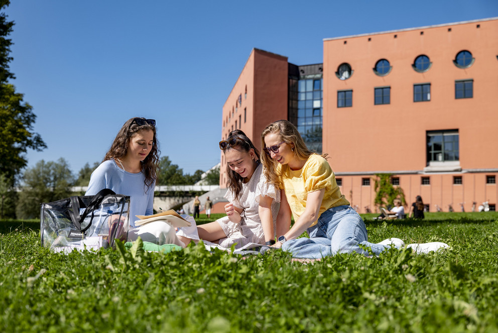 The Innwiese lawn on the campus of the University. Photo credit: University of Passau