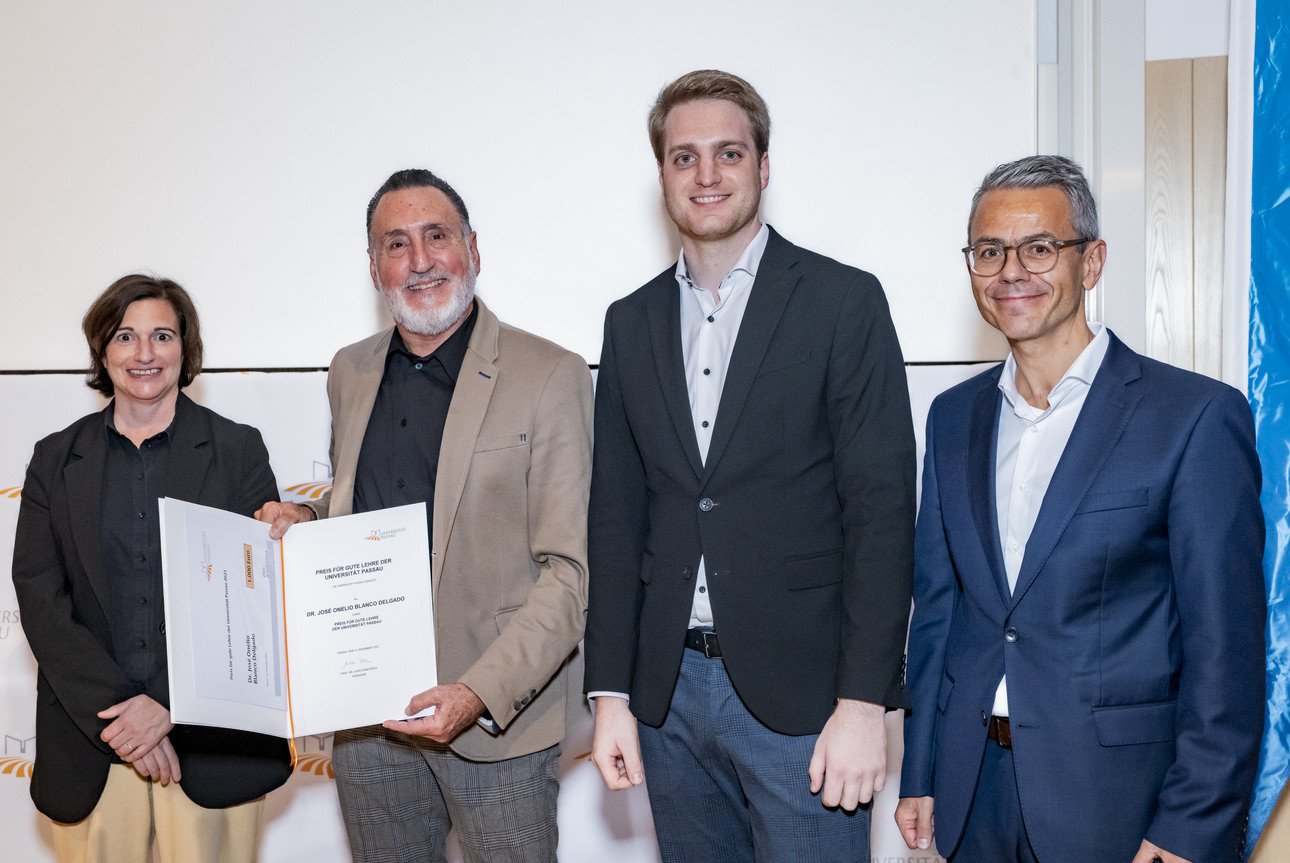 von links:Prof. Dr. Bettina Noltenius, Dr. Jos&eacute; Onelio Blanco Delgado, Stephan Brandler, Michael Gruber