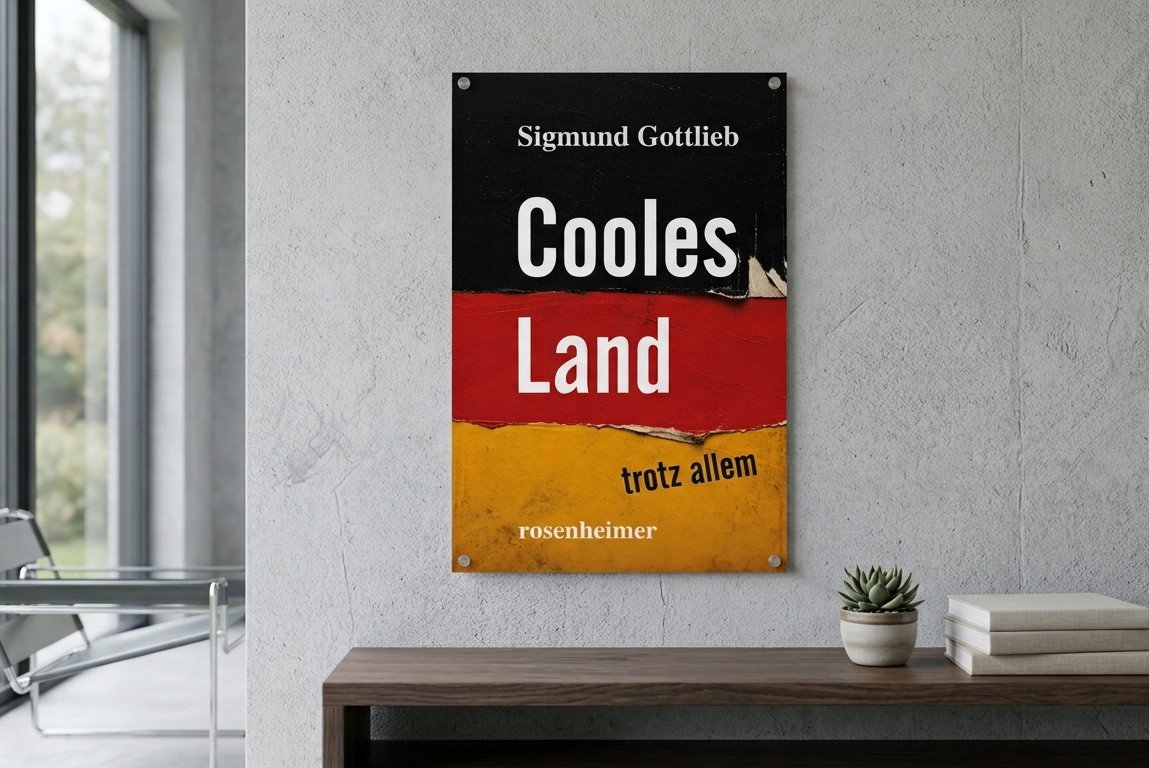 Buchcover "Cooles Land - trotz allem" - KI generiert