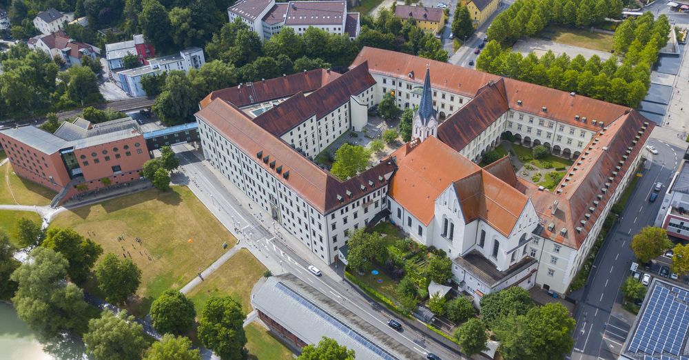 Aerial view of the Nikolakloster Building