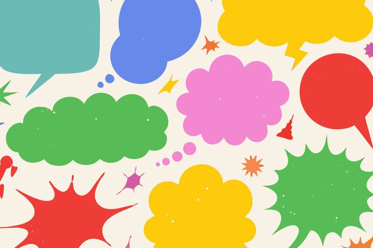 colourful speechbubbles