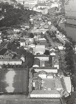 Luftbild 1976 - Innstraßenviertel vor dem Universitätsbau