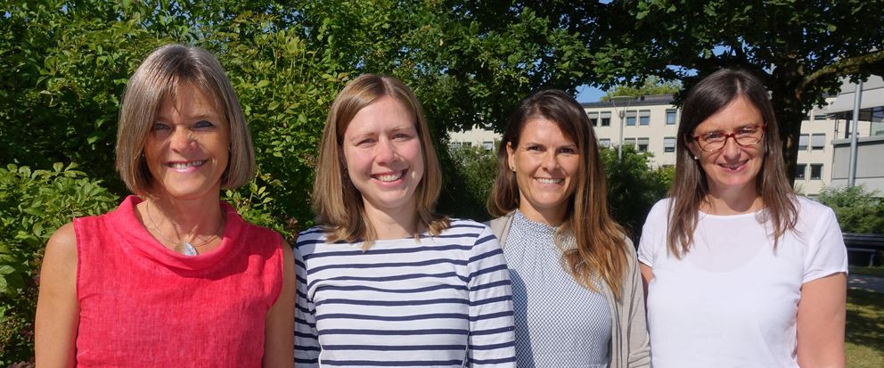 Studienberaterinnen der Universität Passau: Dr. Ulrike Bunge, Franziska Beck, Tanja Rieger und Johanna Schmidt