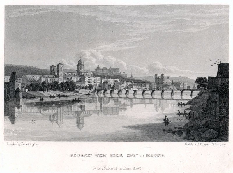 Inn und Altstadt &copy; Staatliche Bibliothek Passau (Sign.: S/Graph. 17)