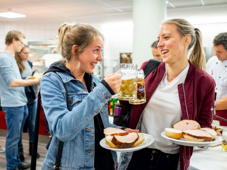 Students at the first-year welcome reception
