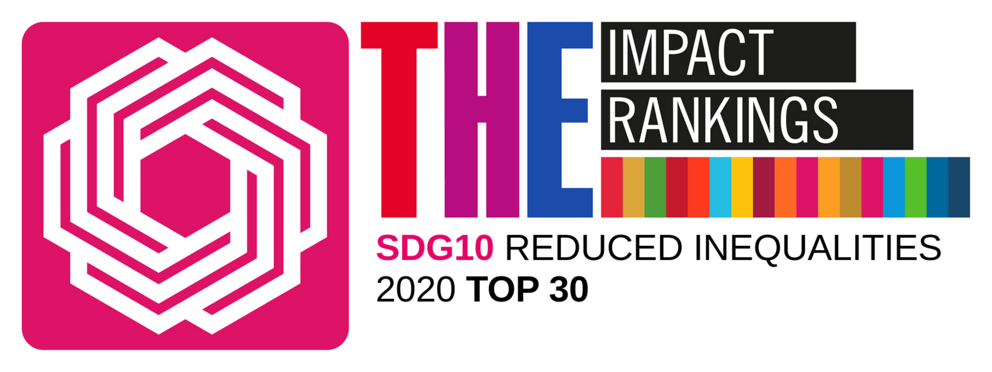 THE Ranking Reduced Inequalities Top 30 2020