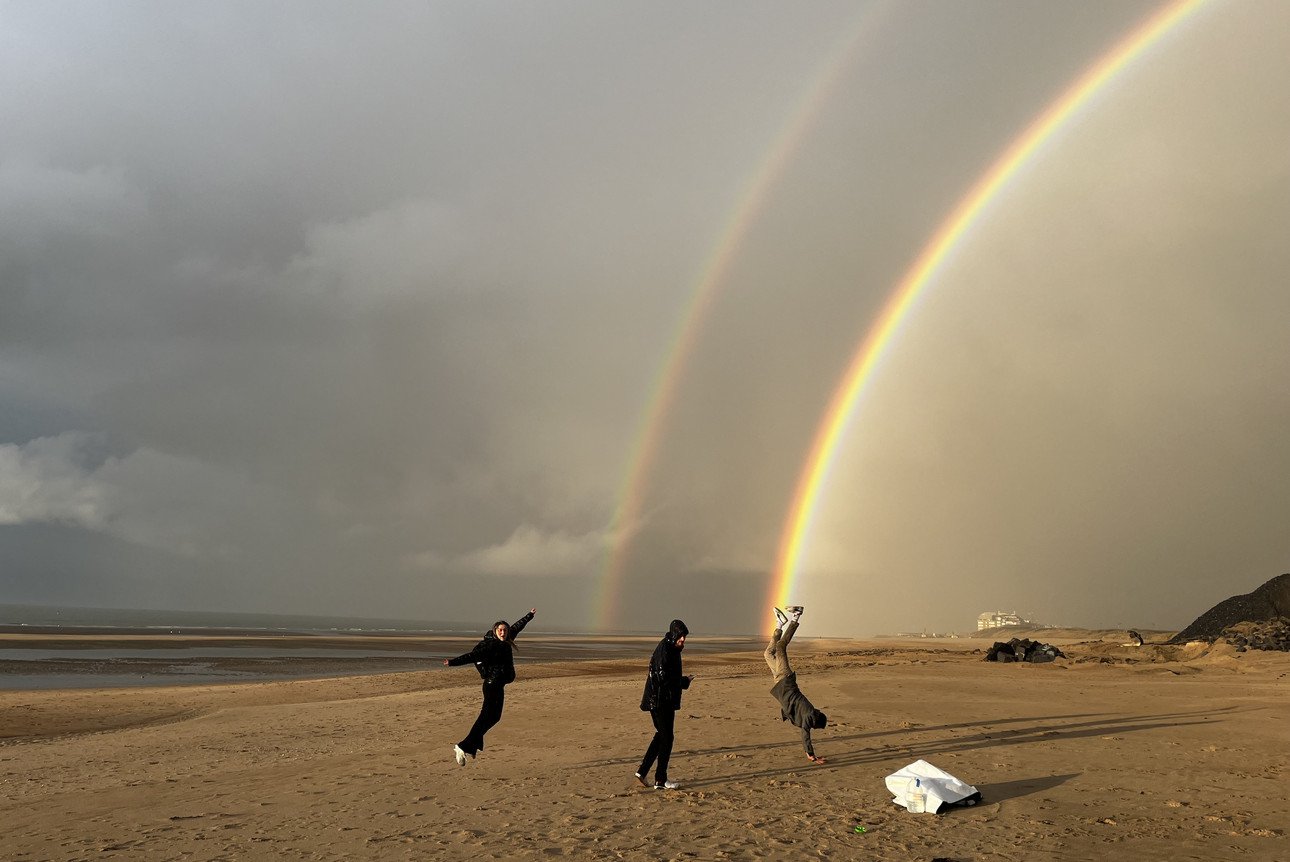 Zwei Regenb&ouml;gen