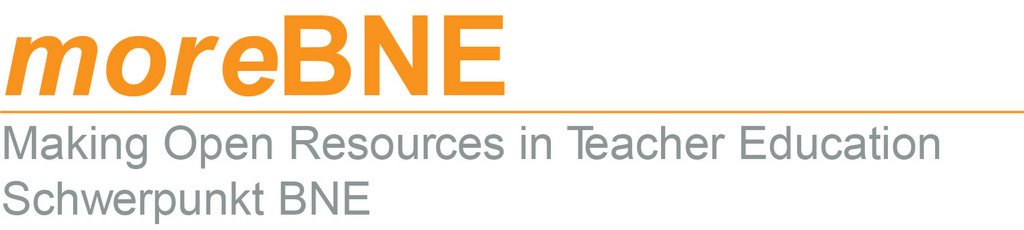 moreBNE-Logo: Making Open Resources in Teacher Education. Schwerpunkt BNE