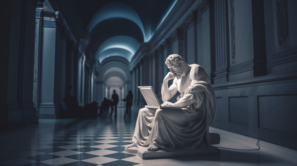 Statue in einen Gang